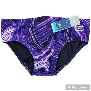 Men's Speedo Endurance+ Turbo Stroke Brief Purple #7706715 NWT Sz 30 or 34
